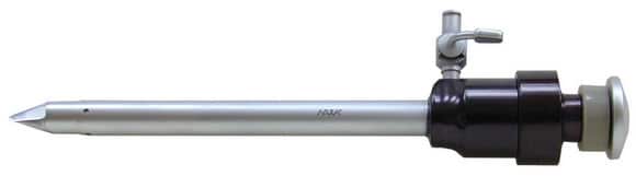 F4205 Trocar Reusable Hawk de 5 mm de diametro con una valvula y Obturador F4204-0
