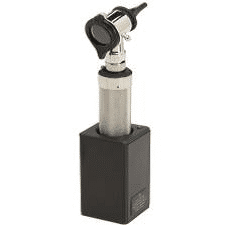 Set Otoscopio neumatico Welch Allyn con cargador mango perilla de insuflacion y foco extra -0