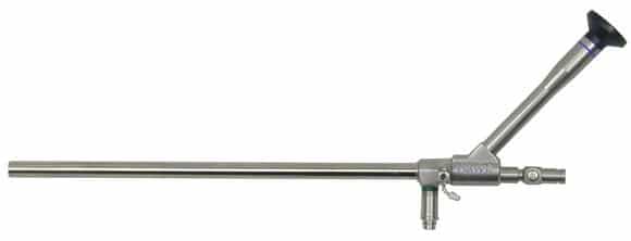 YM270 Laparoscopio 10 mm. angulado con canal de instrumentos de 5 mm ideal para salpingoscopia-0