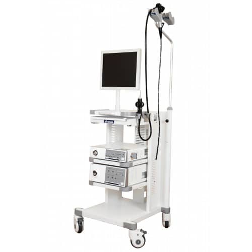Renta por procedimiento de Torre de endoscopia completa VME-2800 con un videogastroscopio y un videocolonoscopio standard con carro porta equipo y pantalla de 20" solo CDMX-0