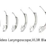 Videolaringoscopio rígido HUGEMED de hoja con pantalla de 3.5 " digital y graba fotos y video en tarjeta SD-0