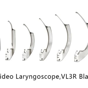 Videolaringoscopio rígido HUGEMED de hoja con pantalla de 3.5 " digital y graba fotos y video en tarjeta SD-0