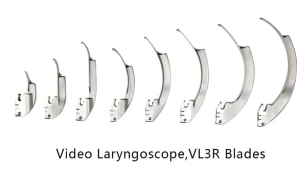 VL3D Videolaringoscopio HUGEMED rigido de hoja desechable con pantalla de 3.5 " digital LCD y graba fotos y video en tarjeta SD-0